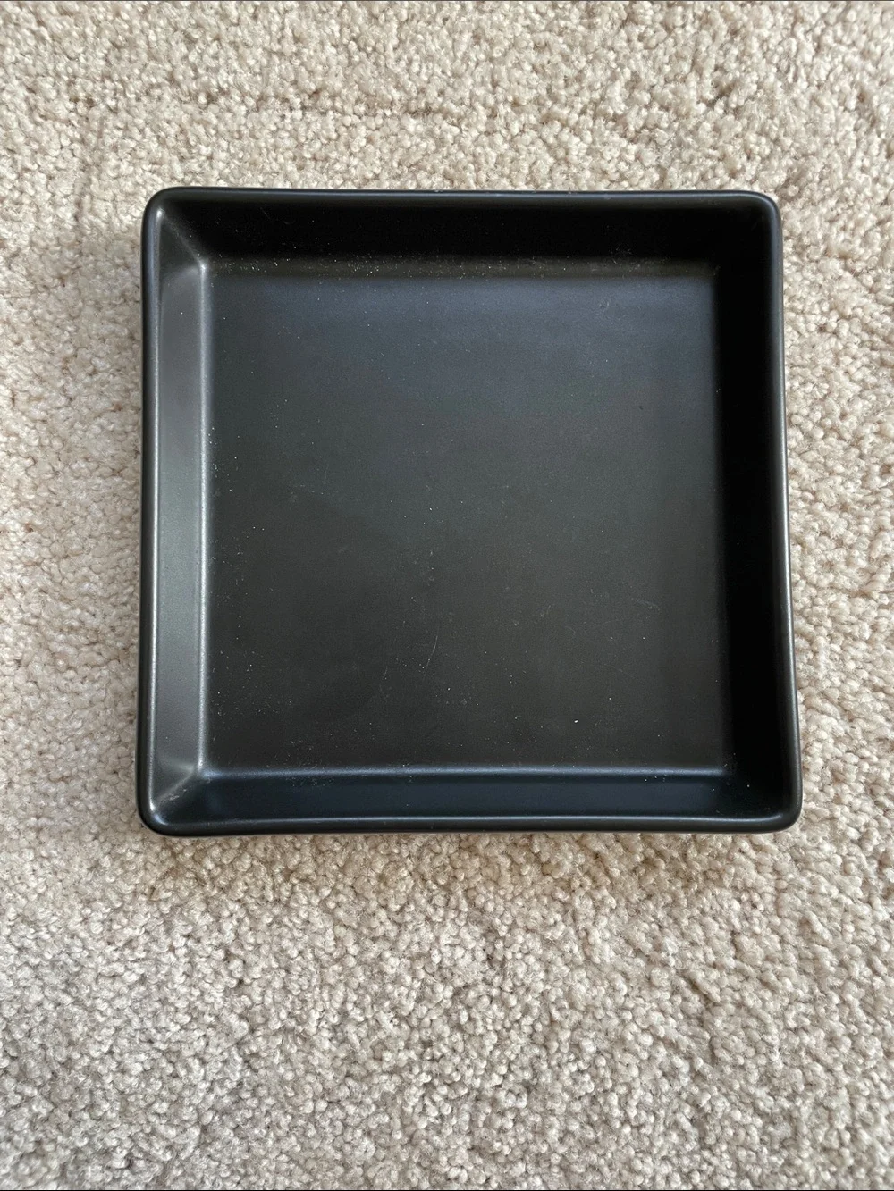 IKEA IDEAL candle dish Black Square Ceramic Serving Dish - Home Kitchen